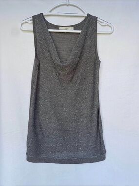 LOFT Gray Knit Tank Top